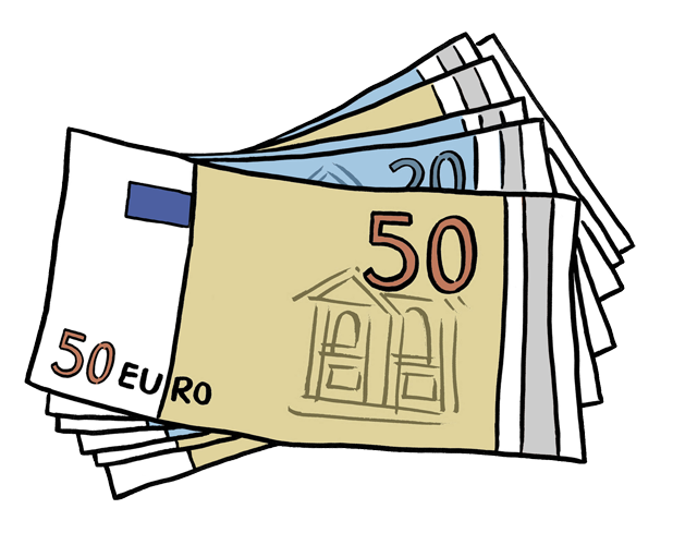 Stapel mit Geldscheine Geldscheine