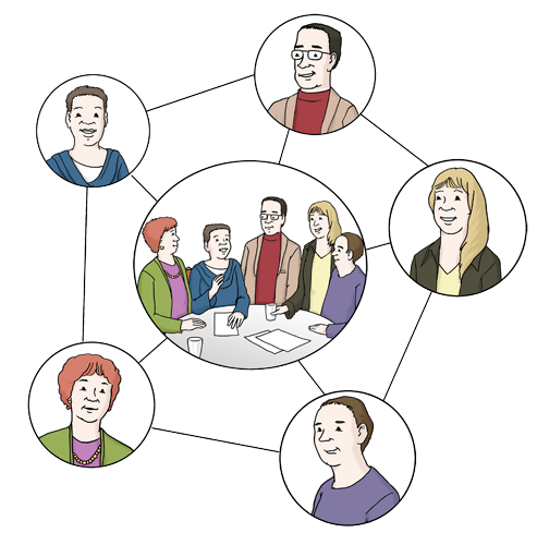 Netzwerk von Personen Verbindung von Menschen